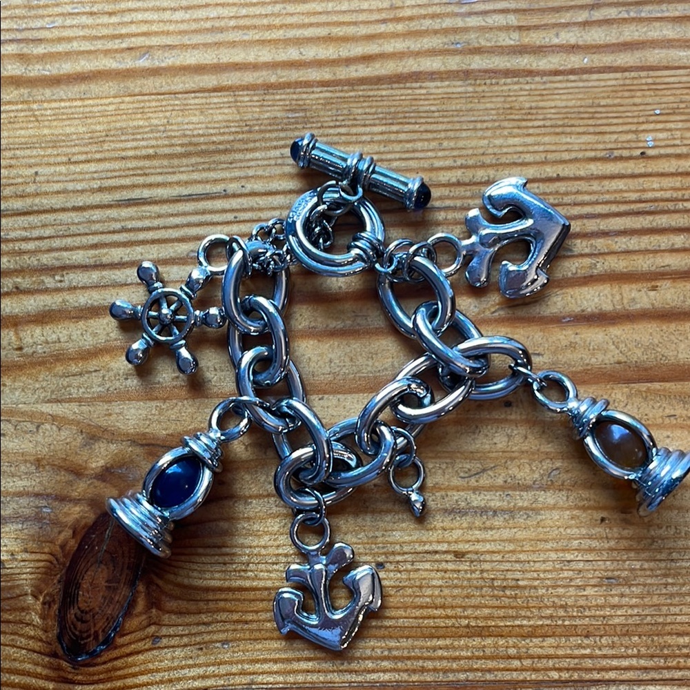 Silver Nautical Charm Bracelet